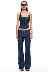 LIONESS Charismatic Denim Corset Navy