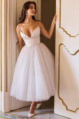 Countess French Dove Tulle Midi Dress
