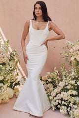 Estelle Ivory Satin Mermaid Bridal Gown - Limited Edition