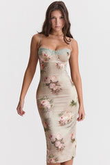 Venus Vintage Floral Midi Dress
