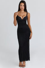 Ari Black Hand Beaded Embellished Maxi Dress - Limited Edition