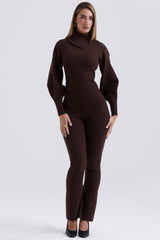 Nereida Chocolate Cashmere Blend Trousers