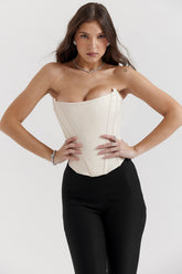 Genevieve Vintage Cream Lace Back Corset