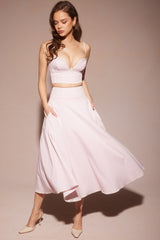 Rita Ballerina Pink A-Line Midi Skirt