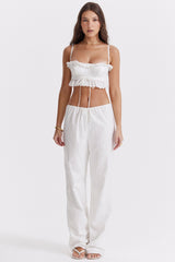 Frankie White Broderie Anglais Trousers