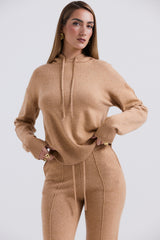 Jionni Camel Cashmere Blend Hoodie
