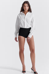 Tahni Black High Waisted Shorts