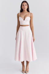 Rita Ballerina Pink A-Line Midi Skirt