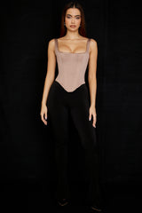 Rafa Stone Satin Longline Corset