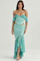 Lila Jade Ruffle Maxi Skirt
