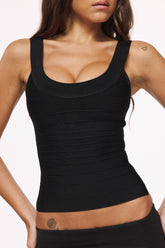 The OG Black Scoop Neck Bandage Top