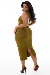 The OG Olive Midi Bandage Dress