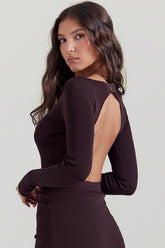 Inoe Espresso Open Back Bodysuit