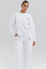 Haze White Crew Neck Sweatshirt