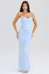 Hallie Bluebell Strapless Corset With Neck Scarf