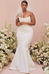 Ines Ivory Strapless Corset Bridal Gown - Limited Edition