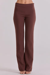 Chiara Espresso Brown Straight Leg Trousers