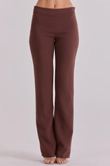 Chiara Espresso Brown Straight Leg Trousers