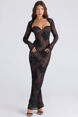 Lucienne Black Lace Maxi Dress - Limited Edition
