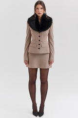 Buckingham Puppytooth Check Hourglass Jacket