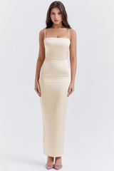 Costanza Vintage Cream Maxi Dress