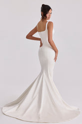 Leonie Ivory Satin Button Back Bridal Gown