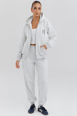 Coast Light Grey Marl Fleece Back Jogging Trousers