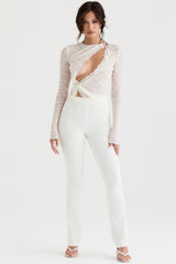 Laurel Ivory High Waisted Trousers