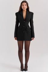Amia Black Blazer Mini Dress