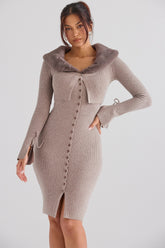 Dahlia Beige Cashmere Cardigan