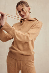 Jionni Camel Cashmere Blend Hoodie