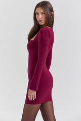 Selene Berry Bodycon Mini Dress