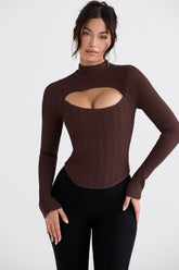 Georgina Cocoa Knitted Corset