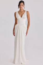 Arianna Ivory Satin Corset Bridal Gown