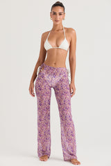 Keala Violet Floral Cutout Trousers