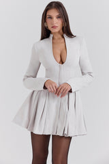 Heiress French Dove Contour Mini Dress