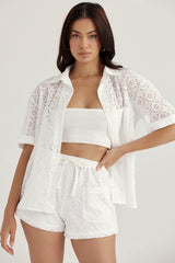 Carrie White Broderie Anglaise Shirt