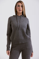 Jionni Charcoal Cashmere Blend Hoodie