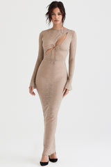 Giovanna Stone Floral Lace Maxi Dress