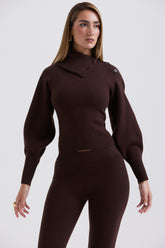 Adelita Chocolate Cashmere Blend Sweater