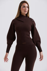 Adelita Chocolate Cashmere Blend Sweater