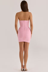 The Contour Lychee Sculpting Halter V Waist Mini Bandage Dress