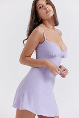 Christiana Lavender Mini Dress