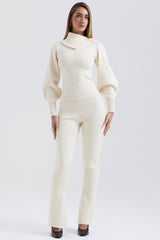 Nereida Cream Cashmere Blend Trousers