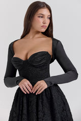 Duchess Black Lace Corset, Skirt and Bolero