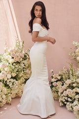 Antoinette Ivory Corset Off Shoulder Bridal Gown - Limited Edition