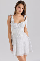 Ariella Chiffon Dot Print Mini Dress
