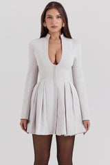 Heiress French Dove Contour Mini Dress