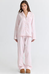 Classic PJs Pink Check Brushed Cotton Pajama Set