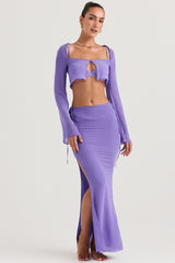 Amalfi Violet Cutout Maxi Skirt
